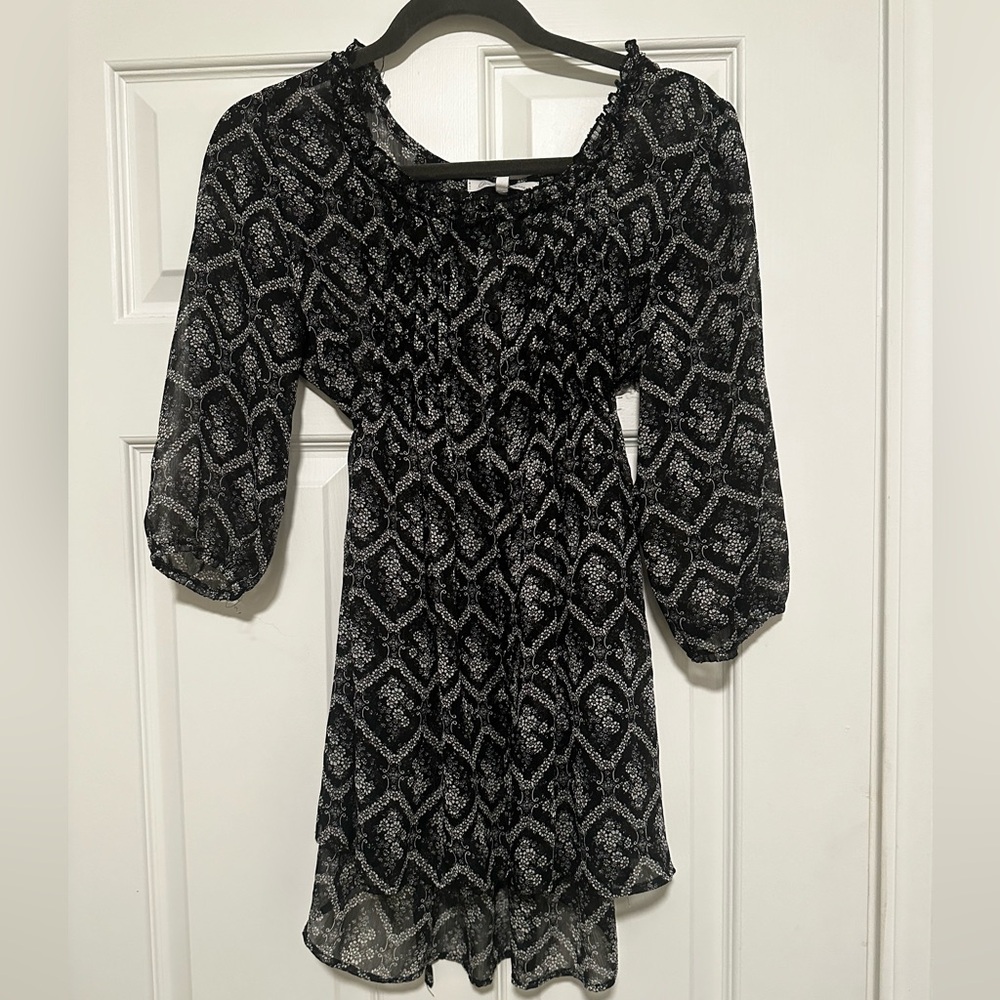 Vintage Y2K Charlotte Russe Sheer Tie Back Babydoll Blouse